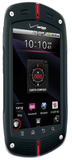 What are some of the specifications of the waterproof Casio G'zOne Commando phone?
